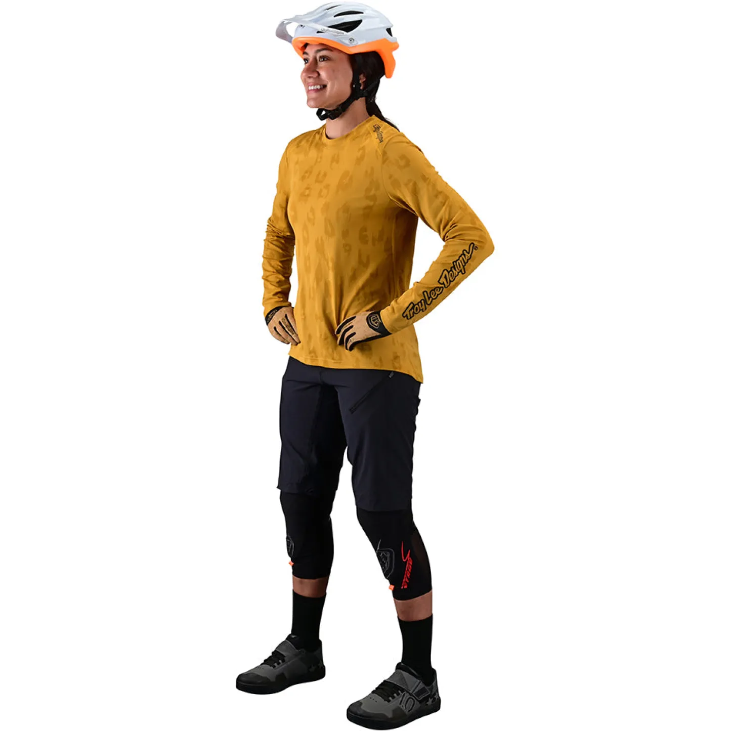 Women Troy Lee Designs Jerseys|Lilium - Wmns^Womens Lilium LS Jersey Jacquard Honey