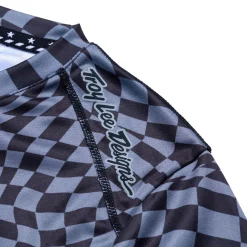 Women Troy Lee Designs Jerseys|Lilium - Wmns^Womens Lilium Short Sleeve Jersey Twisted Checkers Black