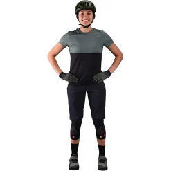 Women Troy Lee Designs Jerseys|Lilium - Wmns^Womens Lilium SS Jersey Block Green / Black