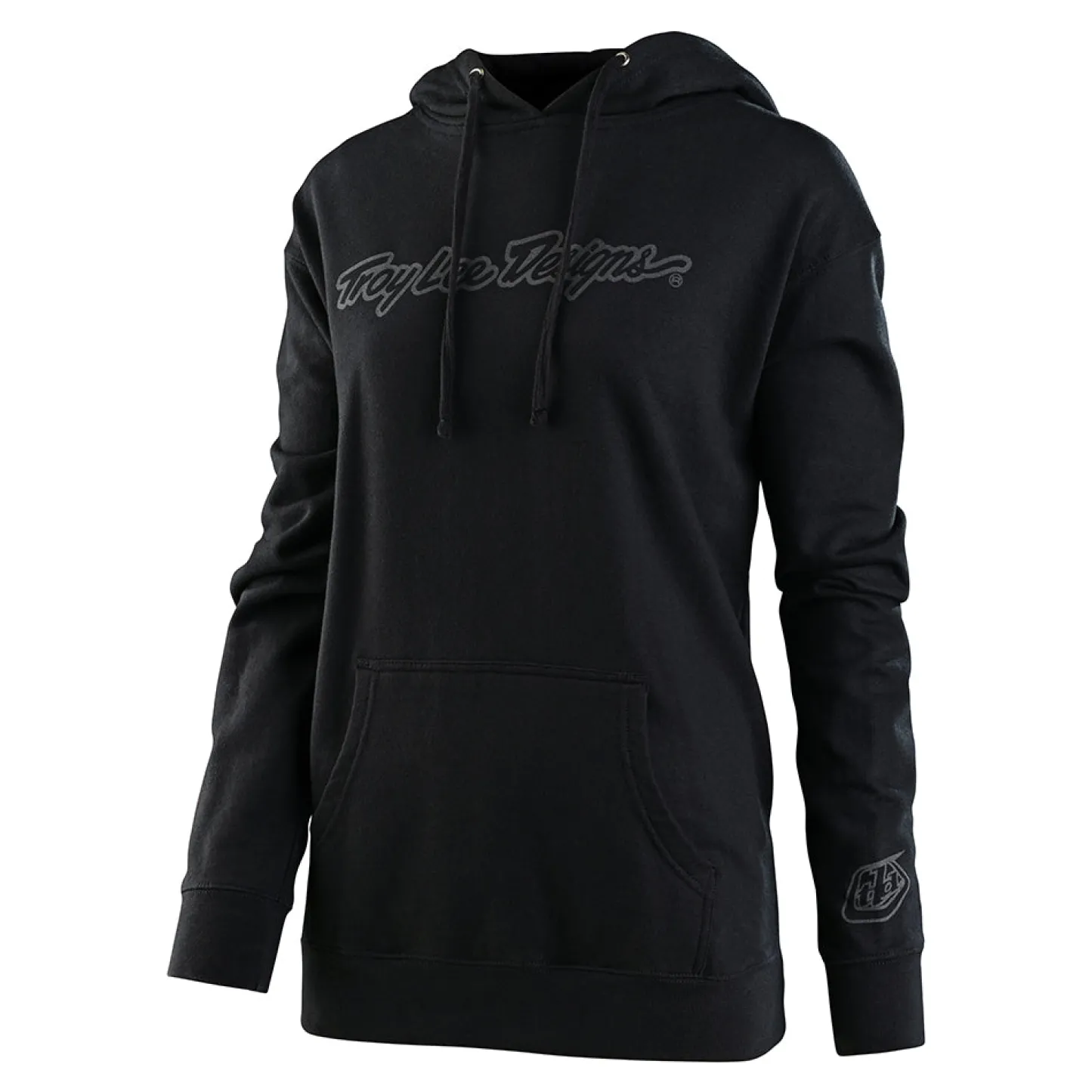 Women Troy Lee Designs Women's Outerwear^Womens Pullover Hoodie Signature Black / Reflective Silver