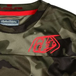 Troy Lee Designs Jerseys^Youth Flowline LS Jersey Spray Camo Army