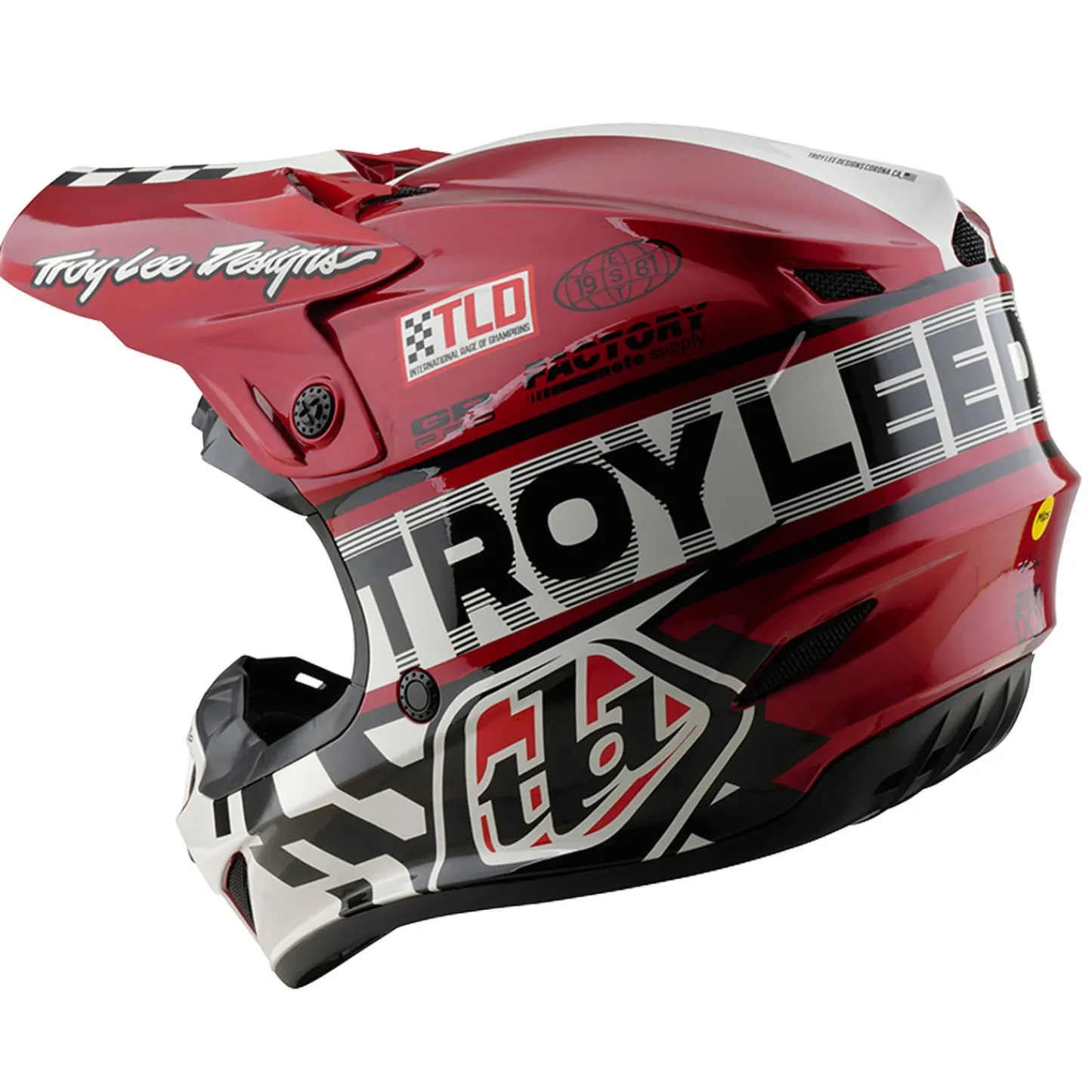 Troy Lee Designs Helmets|Off Road^Youth GP Pro Helmet Fifty-50 White / Red