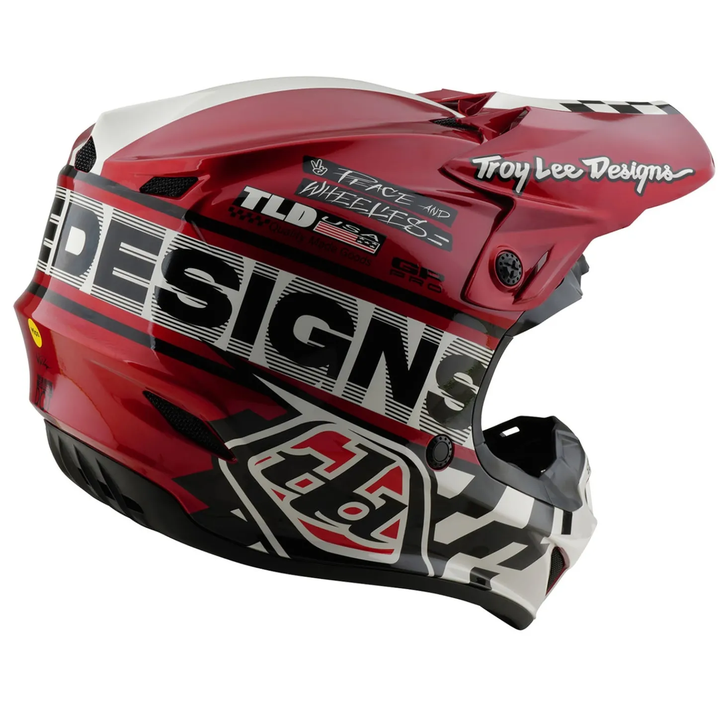 Troy Lee Designs Helmets|Off Road^Youth GP Pro Helmet Fifty-50 White / Red