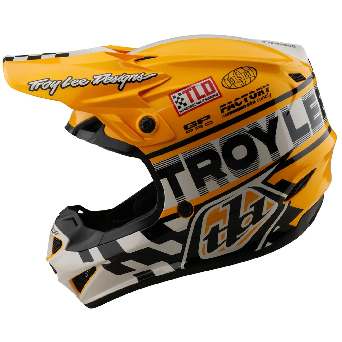 Troy Lee Designs Off Road|Helmets^Youth GP Pro Helmet Fifty-50 White / Gold