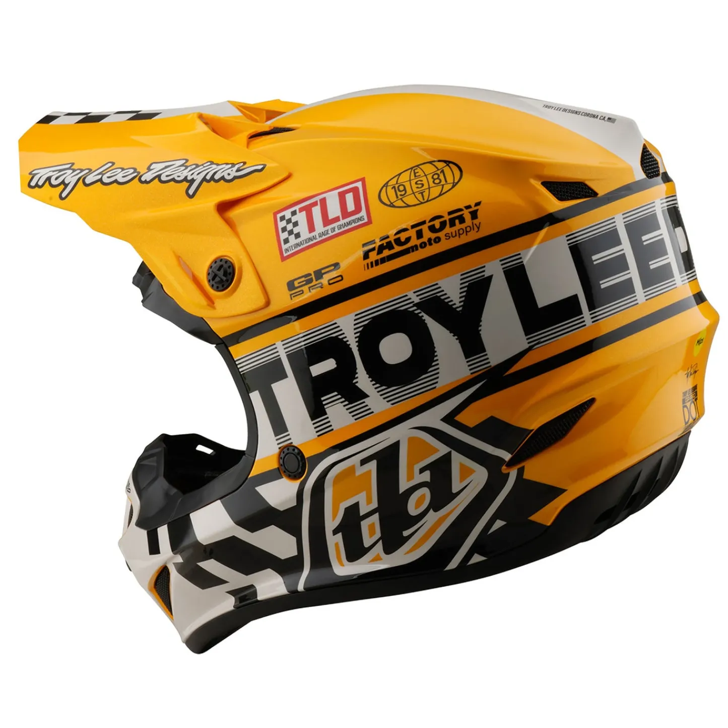 Troy Lee Designs Off Road|Helmets^Youth GP Pro Helmet Fifty-50 White / Gold