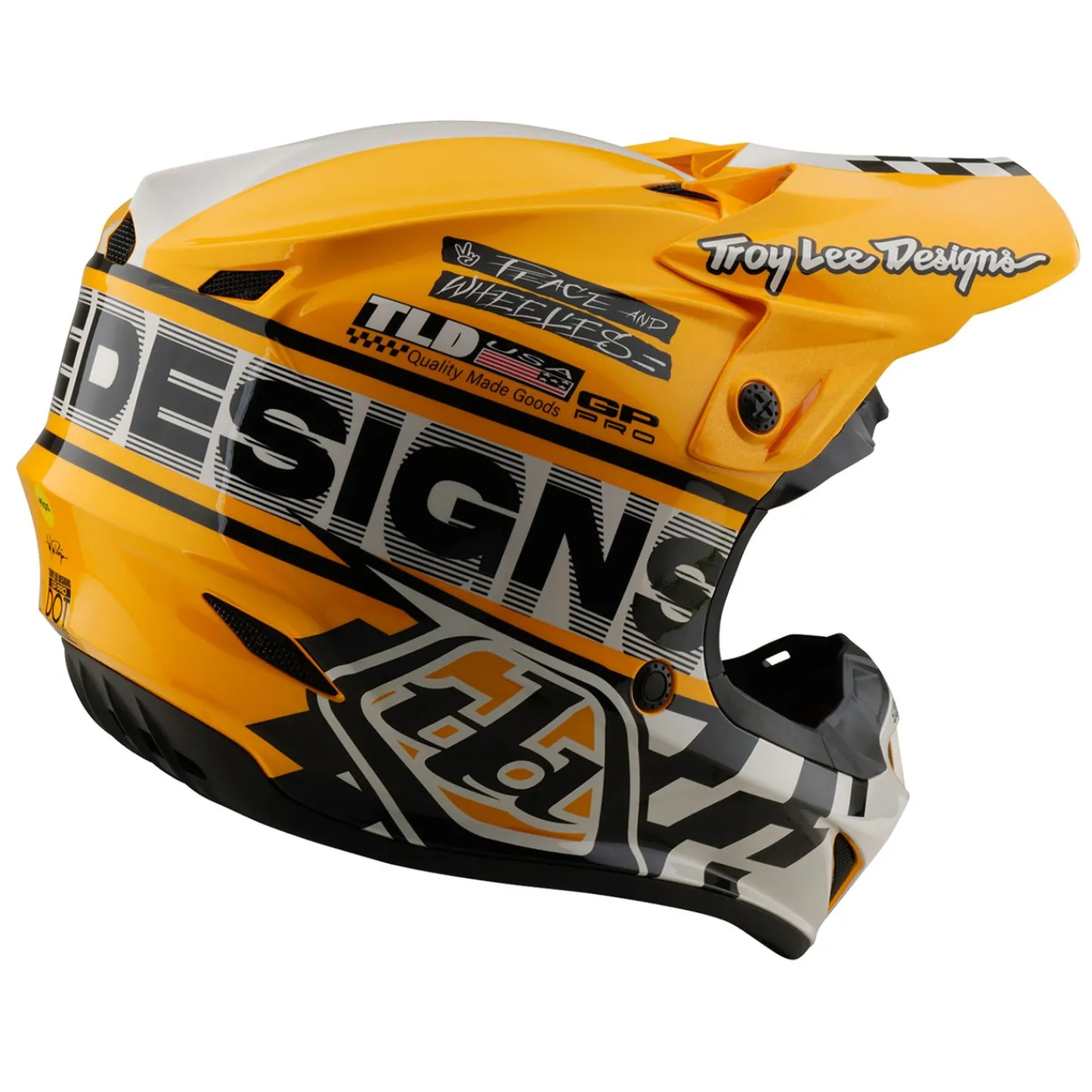 Troy Lee Designs Off Road|Helmets^Youth GP Pro Helmet Fifty-50 White / Gold