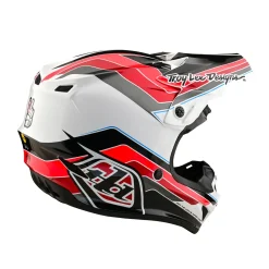 Troy Lee Designs Helmets^Youth SE4 Polyacrylite Helmet W/MIPS Block Charcoal / Red