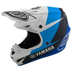 Troy Lee Designs Helmets|Se4^Youth SE4 Polyacrylite Helmet TLD Yamaha L4 White / Blue