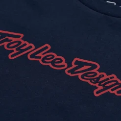 Troy Lee Designs Youth Tees^Youth Short Sleeve Tee Signature Navy