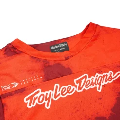 Troy Lee Designs Jerseys^Youth Skyline Short Sleeve Jersey Flared Fiery Red